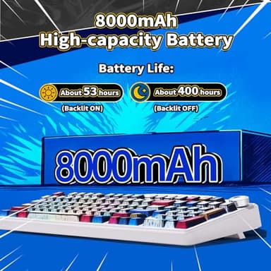 x Aula F99 Pro Mechanical Keyboard, Wireless Gaming Keyboards RGB Backlit Hot Swappable Custom Creamy Bluetooth Computer Keyboard, Tri-Mode BT5.0/2.4GHz/USB-C, Pre-lubed Switches PBT Keycaps - Image 4