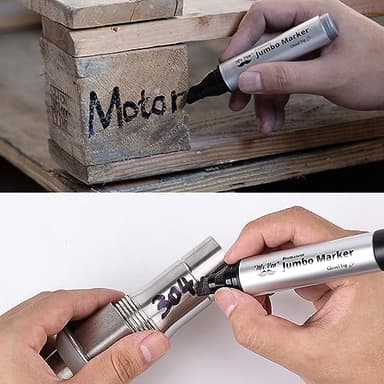 Mr. Pen- Jumbo Permanent Markers, 4 Pack, Chisel Tip, Black, Thick, Large, Wide Tip - Image 6