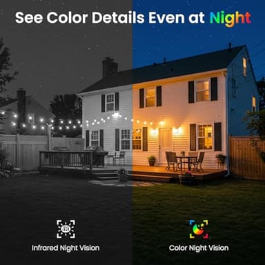 INFIYA Security Cameras Wireless Outdoor-Solar&Battery Powered 2K 2.4G Cameras for Home Security, Instant Alert, AI Human Detection, Color Night Vision, 2-Way Talk, SD Storage, Work with Alexa, Z1 4P - Image 4