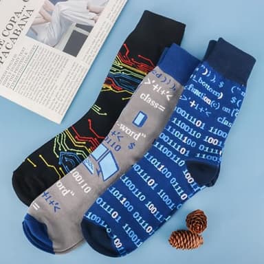 Jeasona Programming Socks Programmer Gifts for Men Funny Birthday Gifts - Image 2