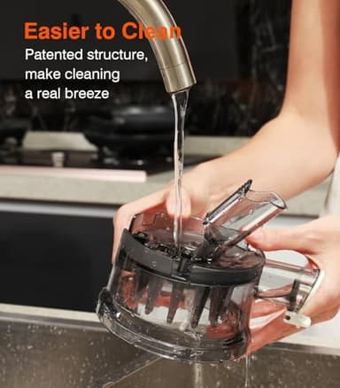 Cold Press Juicer, Zasmira Juicer Machines with Large Feeding Chute, Powerful Slow Juicer with Pulp Seperation, 99.6% Juice Purity, Easy to Clean, White - Image 5