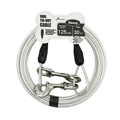 Petest 30ft Reflective Tie-Out Cable for Heavy Dogs Up to 125 Pounds - Image 1