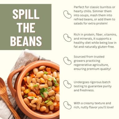 Mountain High Organics, Certified Organic Pinto Beans,1 lb (Pack of 1) - Image 3