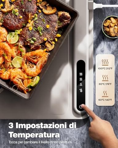 iTRUSOU Electric Warming Tray - Full Surface Heating,Rollable & Portable,Premium Silicone Nano-Material,3 Temperature Settings,Auto Shut-Off -Versatile Food Warmer for Gatherings,Parties,Everyday Use - Image 2
