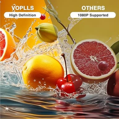 Mini Projector, VOPLLS 1080P Full HD Supported Video Projector, Portable Outdoor Home Theater Movie Projector, 50% Zoom, Compatible with HDMI, USB, AV, Smartphone/Tablet/Laptop (Small Projector) - Image 2