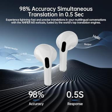 AI Language Translator Earbuds,Translation Earbuds Real time，144 Languages Bluetooth Translator Device and Accents 8 Offline Language Translation, Translation Device for Travel Business Learning - Image 2