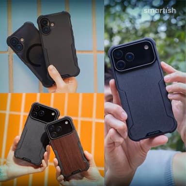 Smartish® iPhone 17 Pro MagSafe Case - Gripzilla Protective Magnetic Case [Rugged + Tough] Heavy Duty Grip Armored Cover w/Drop Tested Protection for Apple iPhone 17 Pro - Black Tie Affair - Image 8