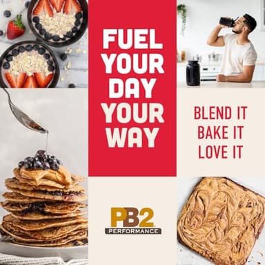 PB2 Performance Peanut Plant Based Vegan Protein Powder | 20g Complete Protein, No Added Sugar, Prebiotic Fiber | Dairy Free, Certified Vegan, Non-GMO, Gluten Free [Peanut w/Madagascar Vanilla, 2LB] - Image 4