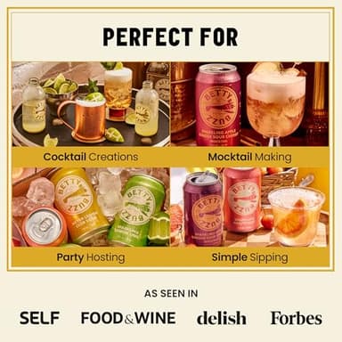 Betty Buzz Oak Smoked Lemonade Sparkling Mocktail by Blake Lively (12 pack Cans) - Natural Flavors & Sweeteners, Only Clean Ingredients - Image 6