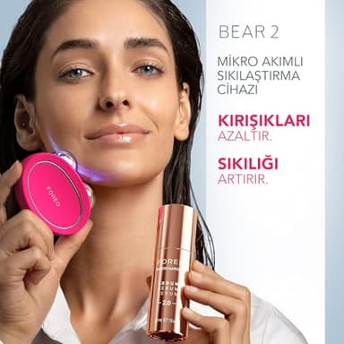 FOREO BEAR 2 Set - Skin Care Set - Microcurrent Facial Device+ SUPERCHARGED SERUM 2.0,1 fl oz+ SUPERCHARGED HA+PGA Triple Action Intense Moisturizer,0.5 fl oz- Anti Aging- Skin Care Tools - Image 3