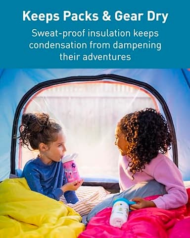 CamelBak Eddy+ Kids Bite Valve Straw Insulated Stainless Steel Water Bottle Flowerchild Sloth, 12oz - Image 4