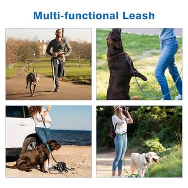 Wisedog 49FT Long Leash for Large Dogs, Heavy Duty Long Line Lead with Soft Padded Handle, Adjustable Lengths, Great for Training, Hiking, Camping, Navy - Image 6