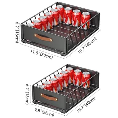 Pull out Cabinet Organizer Fixed with Adhesive Nano Film,Heavy Duty Slide out Pantry Shelves Drawer Storage,Sliding Mesh Cabinet Basket with Handle for Kitchen, Bathroom,Home, 9.8"WX 15.7"D X 6.2"H - Image 3