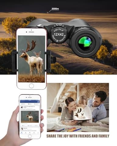 Powerful 12x42 Youth Binoculars for Adults high Powered Hunting Birding Travel Theater Astronomy Bird Watching Stargazing Star Gazing Opera geo Safari Marine Birdwatching - Image 6
