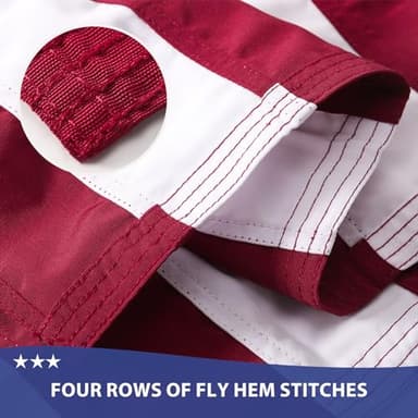American Flag 10x15 Ft Ultra Durable Tear-Resistant Series, Made From Heavy Duty Water Resistant Polyester Canvas Embroidered Stars, Sewn Stripes, Brass Grommerts US Flags Perfect - Image 4
