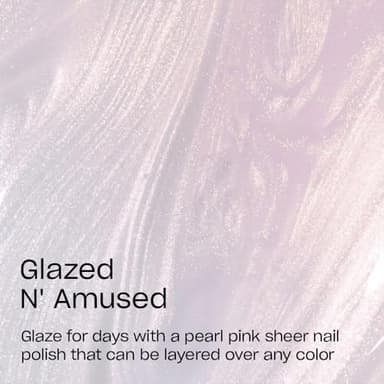 OPI Nail Lacquer Glazed N' Amused | Sheer Soft White Pearl Chip Resistant Nail Polish Your Way Collection - Image 2
