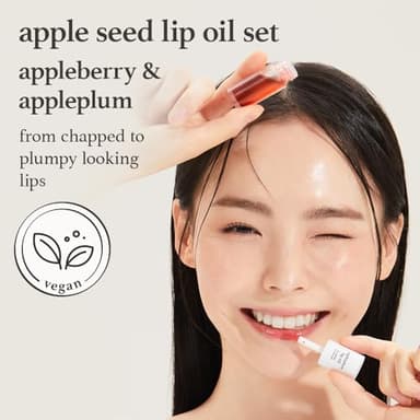 NOONI Korean Lip Oil Set - Appleberry & Appleplum | Long-Lasting, Moisturizing, Plumping, Revitalizing for Dry Lips, Waterproof, No Peel Off 0.12 FL Oz x 2ea - Image 3