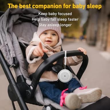 White Noise Machine, Portable with 27 Soothing Sounds for Baby, Adults & Kids Sleep, 5 Timers & 8 Colors Night Light & Rechargeable Battery, Sound Therapy for Travel, Office, Home & Gift - Image 8