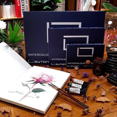 Non-Warping 100% Cotton Watercolor Paper Block - 20 Sheets of 160lb/350gsm Cold Press Water Color Art Supplies for Wet, Dry, and Mixed Media Painting, for Watercolor, Gouache, Acrylic (10.6 x 7.7'') - Image 7