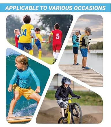 Runceptual 5T to Youth UPF 50+ Long Sleeve Rash Guard - Boys and Girls UV Protection Moisture Wicking Athletic T-Shirt (US, Alpha, Large, Regular, Orange) - Image 5