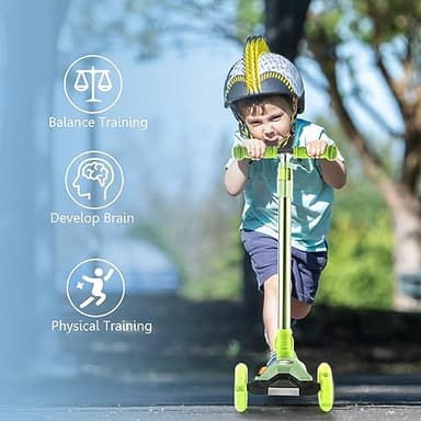 3 Wheel Scooter for Kids Ages 6-12,Kids Scooter with Light Up Wheels, Sturdy Deck Design, and 4 Height Adjustable Suitable for Kid Ages 3-12 - Image 3
