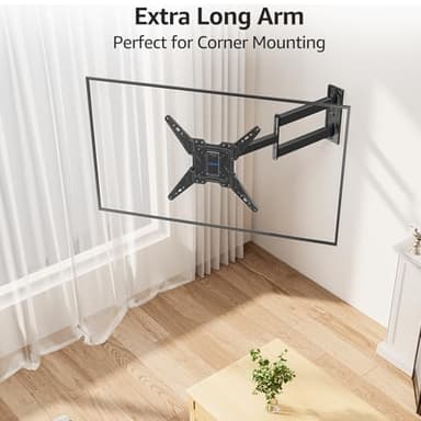 MOUNTUP Long Arm TV Wall Mount for Most 32-65 Inch TVs, Corner TV Mount Full Motion with 31.3” Long Extension, Swivel & Tilt Articulating Bracket, MAX VESA 400x400mm, Holds up to 99 lbs MU0075 - Image 6