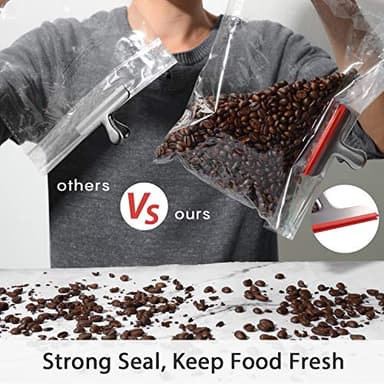 HOUSE AGAIN 12 Pack Stainless Steel Chip Bag Clips Covered with Silicone - NO More Sharp Edges - Color Coded for Food Bags - Air Tight Seal, Heavy Duty for Kitchen and Office, 3 Inches - Image 3