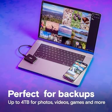 Crucial X9 1TB Portable SSD, Up to 1050MB/s, USB 3.2 USB-C, External Solid State Drive, Compatible with Windows, Mac, & Android, Reliable Storage for Games, Files, & Backups, Black - CT2000X9SSD902 - Image 5