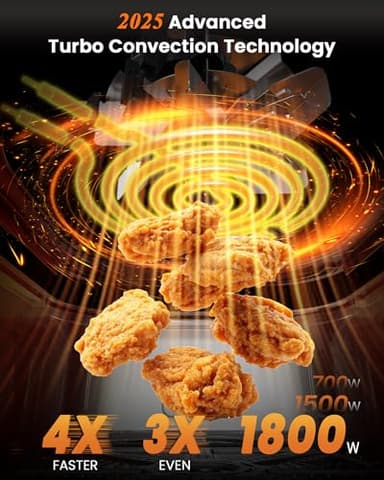 Nuwave Brio Plus Air Fryer 8 Qt, New & Improved, PFAS-FREE, 7 Digital One-Touch Cook Functions that AIR FRY, BAKE, ROAST, DEHYDRATE, TOAST, REHEAT, PREHEAT, 150 Presets, 50°F~400°F (Cream) - Image 3