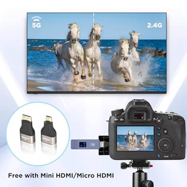 Wireless HDMI Transmitter and Receiver, Plug and Play Portable 2.4G/5G Wireless HDMI Extender Kit, 4K Decode 1080P HD Output for Video and Audio Streaming to Monitor from Laptop/PC/TV Box/Projector - Image 7