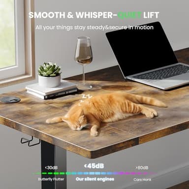 SIAGO Electric Standing Desk Adjustable - 48 x 24 Inch Sit Stand up Desk with Cable Management - 3 Memory Preset Adjustable Height Table - Image 6