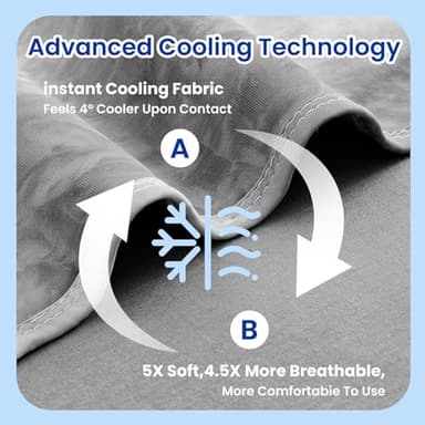 Topcee Cooling Throw Blanket for Night Sweats Decorative Tie Dye, Absorbs Heat to Keep Cool on Warm Nights, Q-Max 0.5 Cooling Blankets for Hot Sleepers, Cool Lightweight Sofa Throw Blanket (50"x70") - Image 5