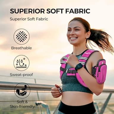 PACEARTH Weighted Vest,4lb/6lb/10lb/12lb/16lb/20lb/25lb/30lb Weight Vest with Reflective Stripe, Body Weight Vests Adjustable for Men, Women Workout, Strength Training, Running, Walking, Jogging - Image 3