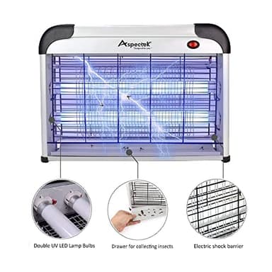 ASPECTEK Insect Killer, Bug Zapper, Powerful 20W Electronic Indoor Fly Zapper, Mosquito Killer-Indoor Use Including Free 2 Pack Replacement Bulbs - Image 3
