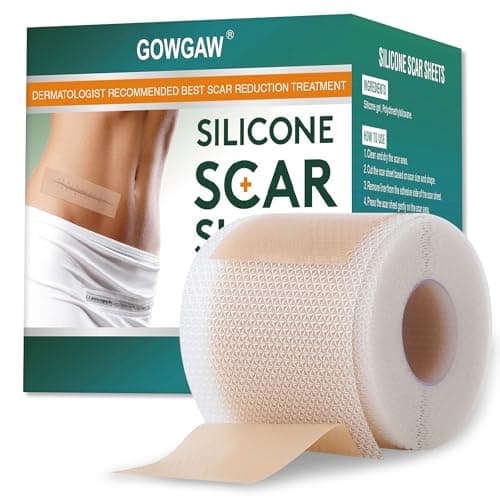 Medical Grade Silicone Scar Sheets, Silicone Scar Tape (1.6”x 60” Roll-1.5M), Professional Scar Removal Treatment, Reusable Silicone Scar Strip for Keloid, C-Section, Surgery, Burns, Acne Etc - Image 1