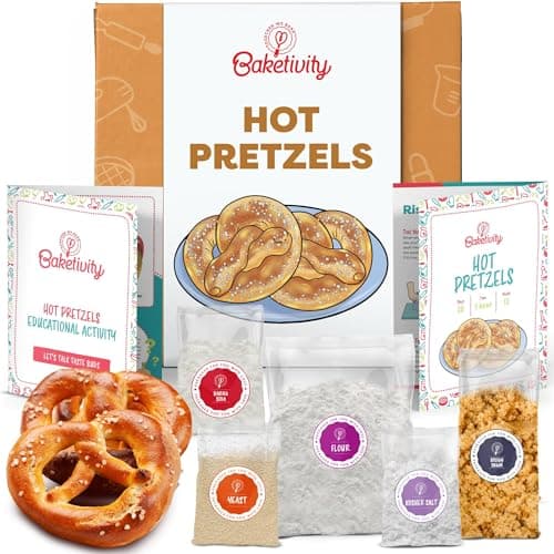 Pretzel Making Kit - Real Cooking Set for Kids Ages 5-12+ with Recipe and Ingredients - Kids Baking Set for Girls & Boys - Great Gift for Family Bonding - Image 1