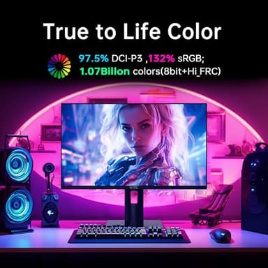 KTC 27" 4K UHD 144Hz Gaming Monitor - Fast IPS Panel 160Hz 1ms GTG, HDR400 132% sRGB, HDMI2.1/DP1.4, VESA Mount, Height/Tilt/Pivot/Swivel Stand, Vertical Monitor Ideal for Gamers, Designers - Image 4
