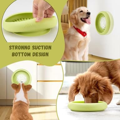 Dog Lick Bowl, Bestalk Anxiety Relief Slow Feeder Dog Lick Mat Treat Dispenser, Non-Slip Licking Bowl Enrichment Toys, BPA Free Silicone, Dishwasher Safe - Image 7