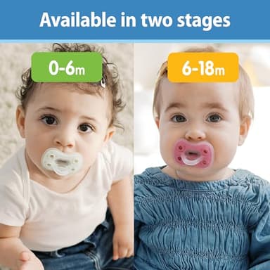 Dr. Brown's Advantage One-Piece Silicone Baby Pacifier, Fully Symmetrical Soother, Coral/Light Pink/Pink, 6-18m, BPA Free, 3 Pack - Image 9