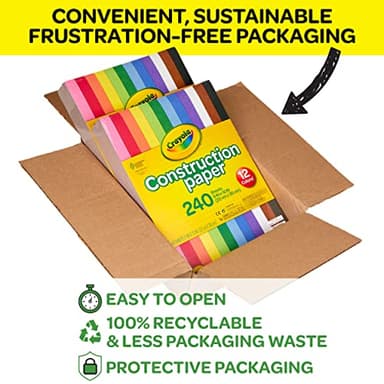 Crayola Construction Paper - 480ct (2pck), Bulk Teacher Supplies, Back to School Essentials For Kids, Classroom Must Have, Arts & Crafts Art Paper - Image 5