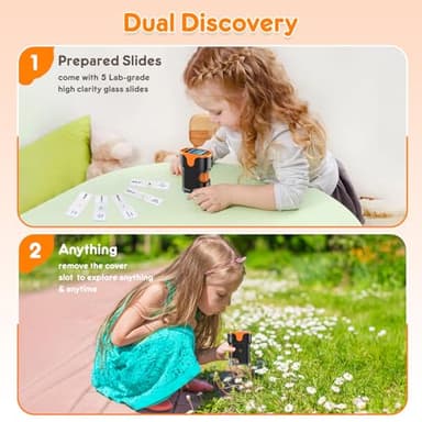 1000X Handheld Microscope for Kids 4K 2.0" Screen Rechargeable Mini Pocket Digital Microscopes w/Slides Kit Portable Edu Gift Age 4-6 8-12 Children Students - Image 4
