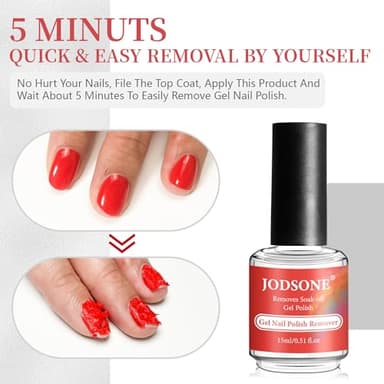 JODSONE 15ML Gel Nail Remover No Need Soaking or Wrapping Gel Remover for Nails 3-5 Minutes Easy And Quick - Image 3