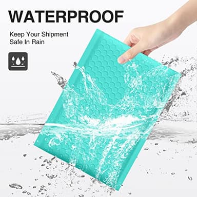 UCGOU Bubble Mailers 7.25x12 Inch Teal 25 Pack Usable Size 7.25x11 Padded Envelopes Small Business Opaque Packaging Self Seal Waterproof Boutique Bulk Shipping Bags for Jewelry Makeup Supplies #1 - Image 3
