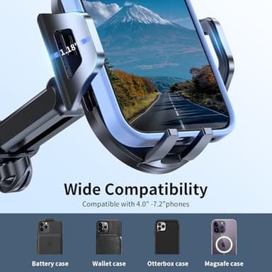 LOTUNY Phone Holders for Your Car Upgraded Car Phone Holder Mount Hands Free Universal Automobile Cradle for Dashboard Windshield, Compatible with iPhone Samsung Google and All Phones - Image 5