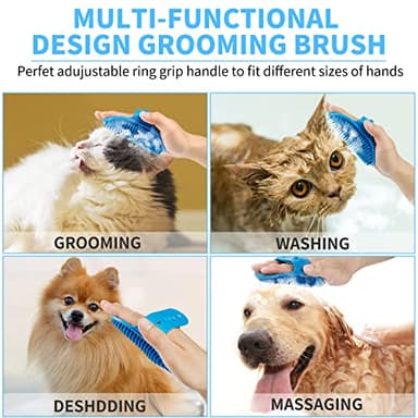 Comotech Dog Paw Cleaner with Bath Brush & Absorbent Towels - Adjustable Ring Handle for Long and Short-Haired Dogs (Large, Blue) - Image 5
