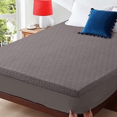3 Inch Memory Foam Mattress Topper Full Size for Pressure Relief Bed Topper Pad with 8''-21'' Deep Pocket & Grey Removable Cover - Image 7