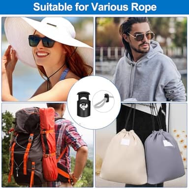 Tudniky 16 PCS Drawstring Threader, Loop Turner Sewing Tool with Flexible Hoodie String Threader and Cord Locks, Easy Drawstring Threader Bodkin Sewing Tool for Shorts Pants Jackets Coats Hoodies - Image 8