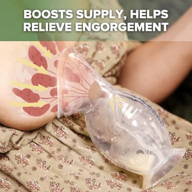 haakaa Manual Breast Pump with Flower Stopper Set, Gen.2 Silicone Hand Pump with Suction Base, BPA Free (5oz/150ml, Lavender) - Image 5