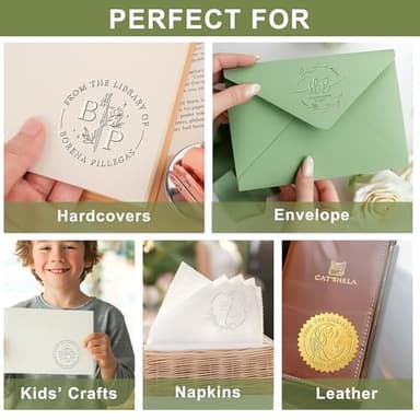 CasaFit Book Embosser Personalized - Custom Library Stamp with Metal Carving Molds | for Book Lovers/Teachers/Students Unforgettable Gift - Image 7