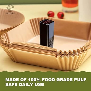 Air Fryer Liners for Ninja Dual, Air Fryer Parchment Paper Liners Disposable for Ninja DZ201, Ninja Foodi Liners, Disposable Ninja Dual Rectangular, AirFryer Paper Liners Rectangle Accessories Ninja - Image 6
